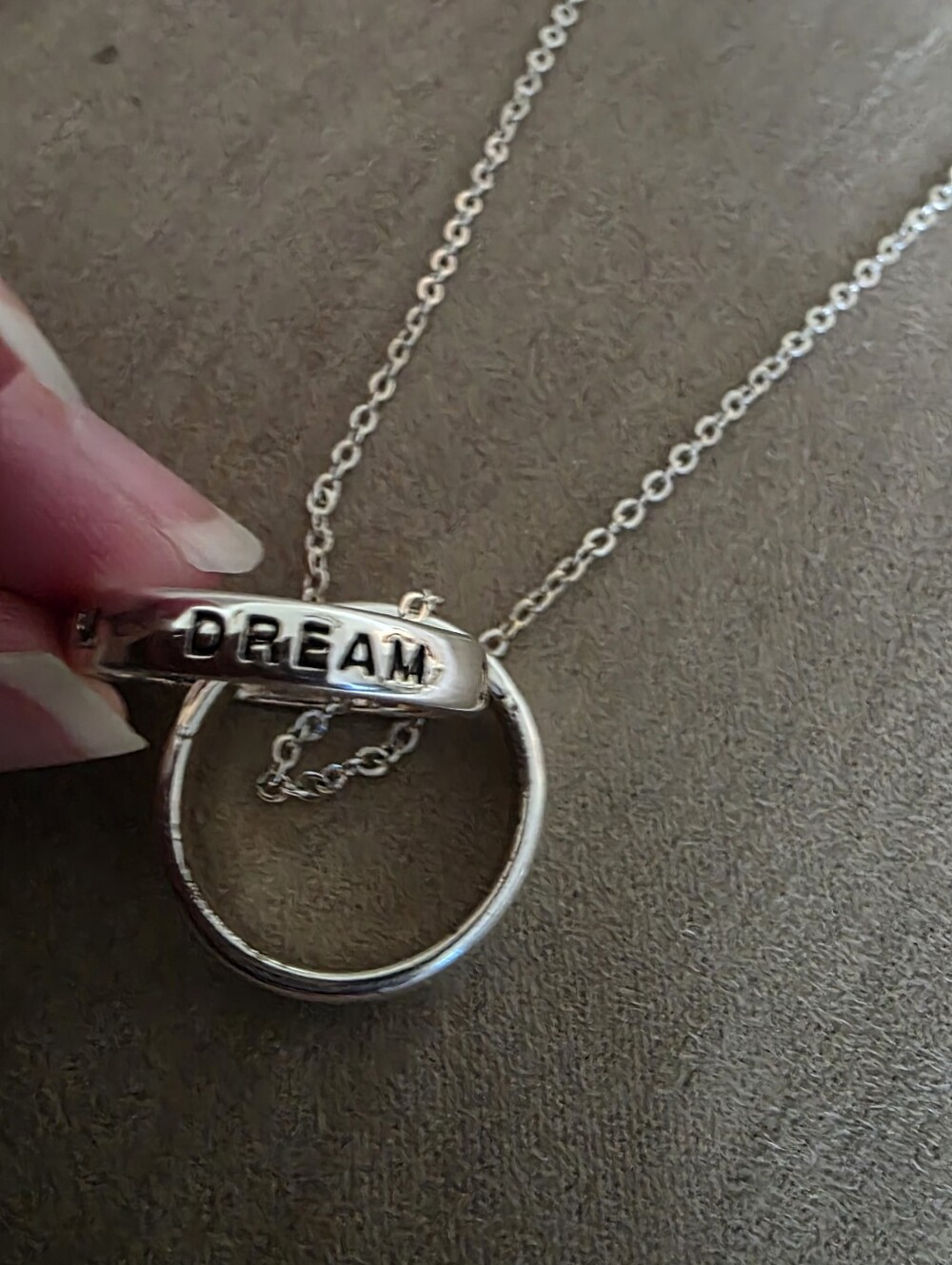 Silver Necklace With Rings - Picture 3 of 4